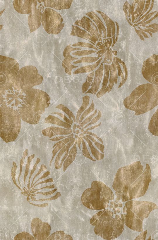 黑底花卉印花华亿平台图片