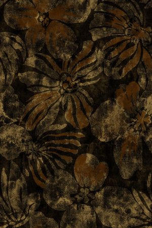 黑底花卉印花华亿平台图片