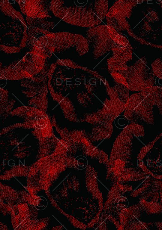 黑底花卉印花华亿平台图片