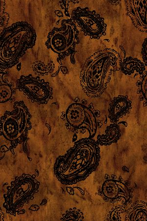 黑底花卉印花华亿平台图片