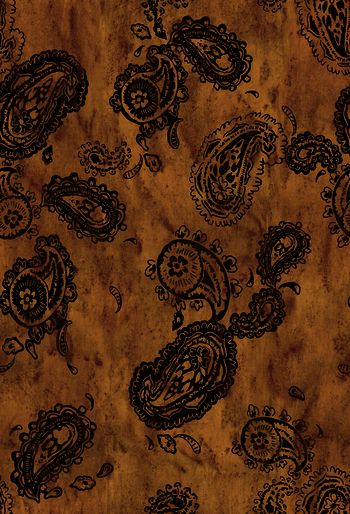 黑底花卉印花华亿平台图片