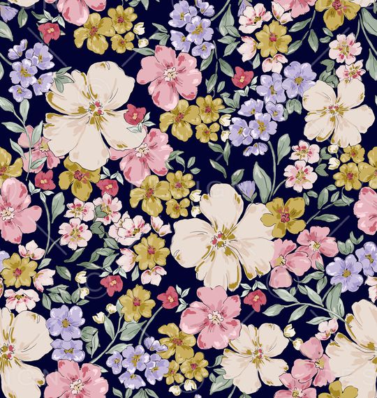 花卉印花华亿平台图片