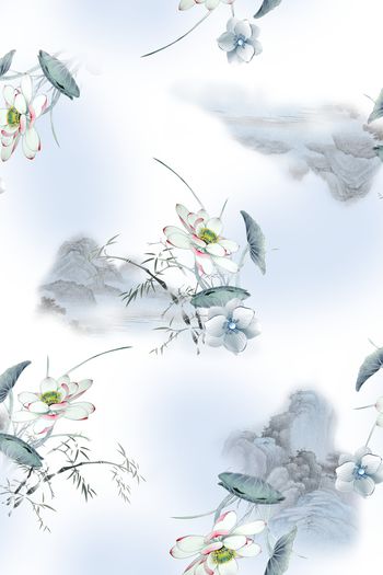 中国风印花华亿平台图片