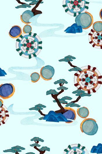 中国风印花华亿平台图片