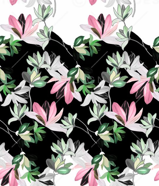 花卉印花华亿平台图片