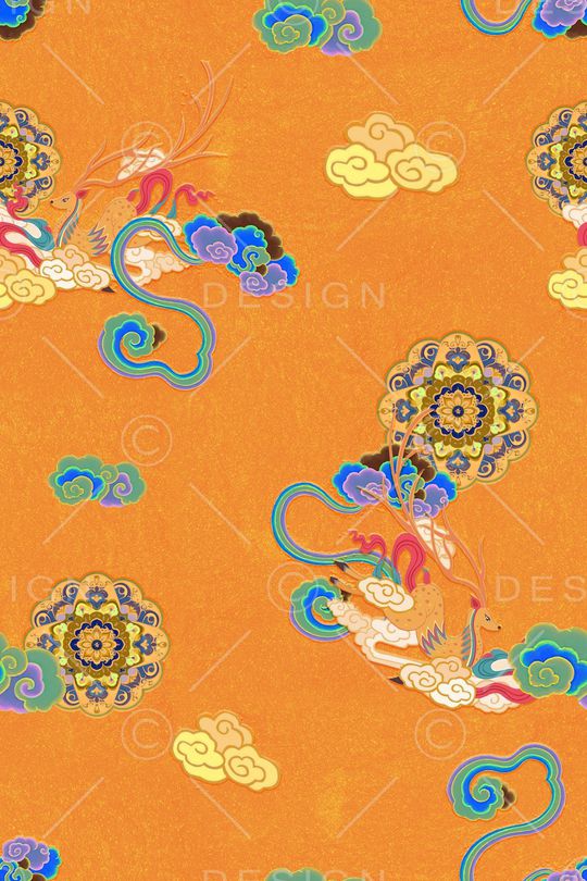 中国风印花华亿平台图片