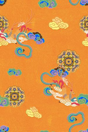 中国风印花华亿平台图片