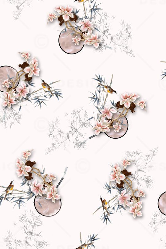 中国风印花华亿平台图片