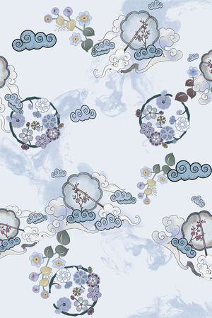 中国风印花华亿平台图片