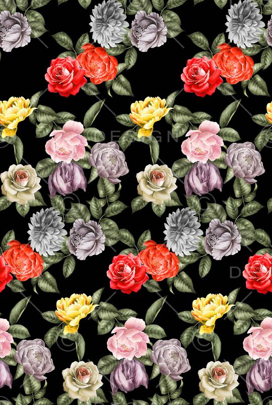 花卉印花华亿平台图片