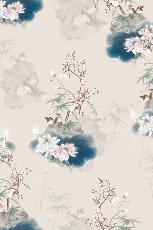 中国风印花华亿平台图片