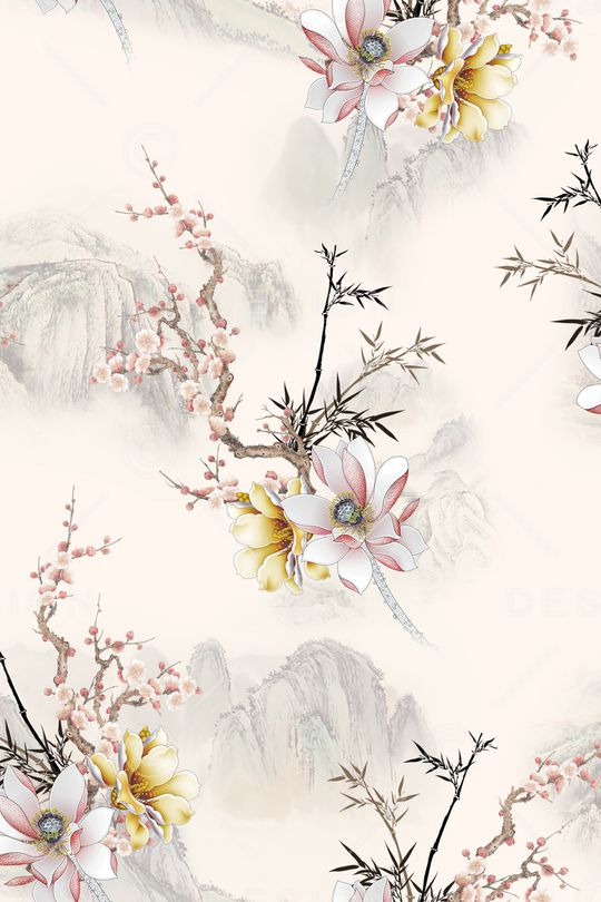 花卉印花华亿平台图片