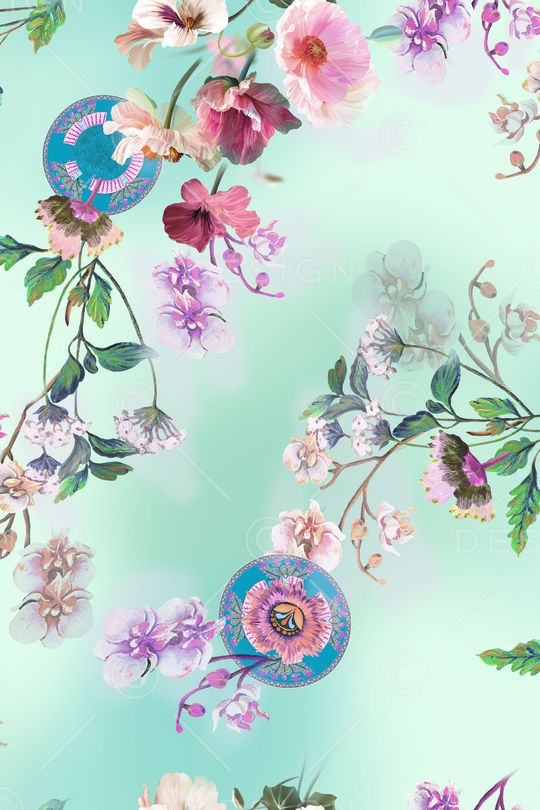 花卉印花华亿平台图片