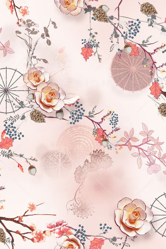 花卉印花华亿平台图片