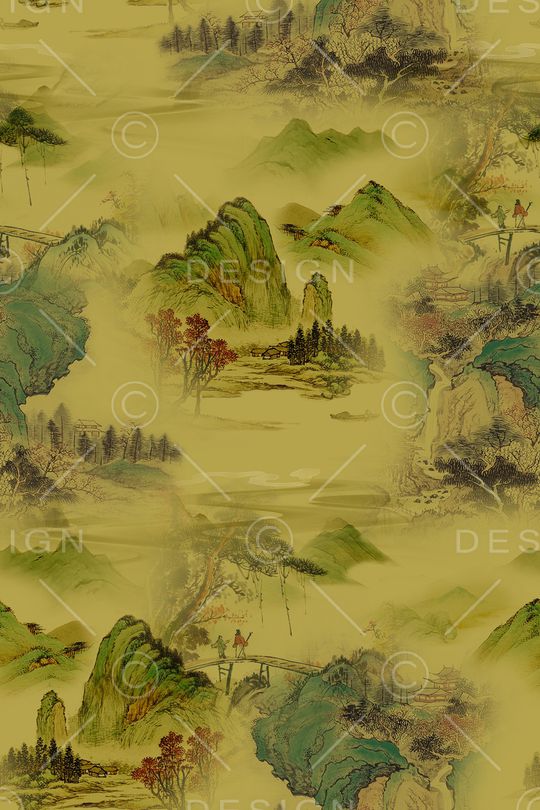 中国风印花华亿平台图片