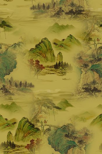 中国风印花华亿平台图片