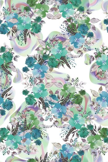 花卉印花华亿平台图片