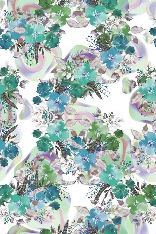 花卉印花华亿平台图片