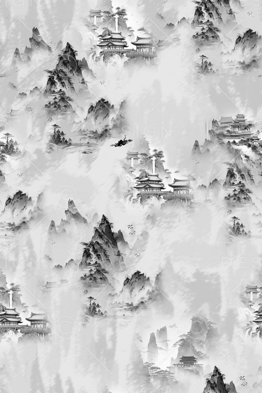 中国风印花华亿平台图片