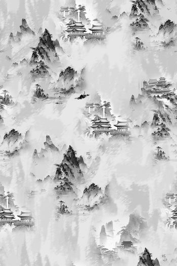 中国风印花华亿平台图片