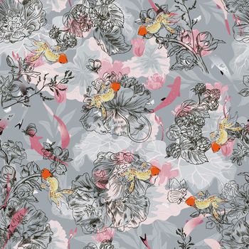 花卉印花华亿平台图片