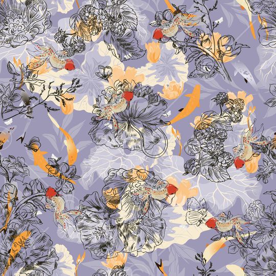 荷花印花华亿平台图片