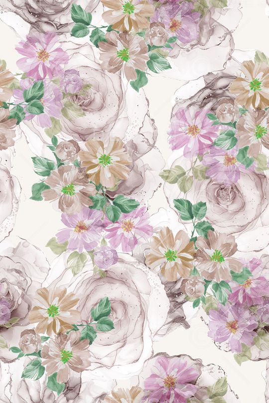 抽象花卉印花华亿平台图片