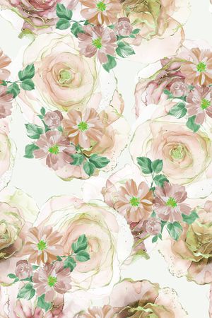 抽象花卉印花华亿平台图片