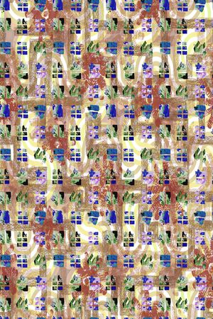 彩色几何印花华亿平台图片