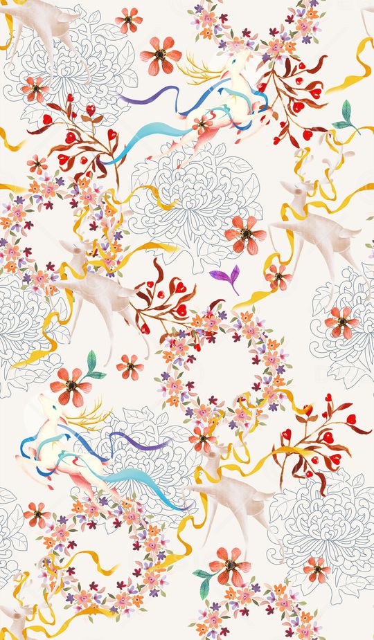 古典花纹印花华亿平台图片