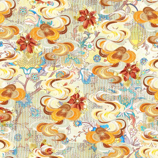 古典花纹印花华亿平台图片