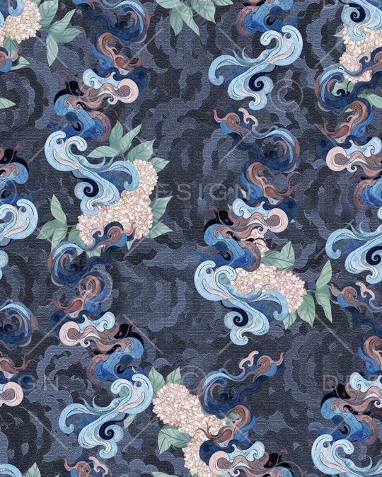 古典花纹印花华亿平台图片