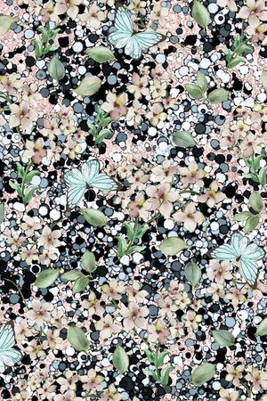 花卉印花华亿平台图片