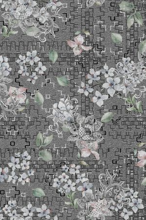 古典花纹印花华亿平台图片