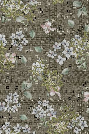 古典花纹印花华亿平台图片