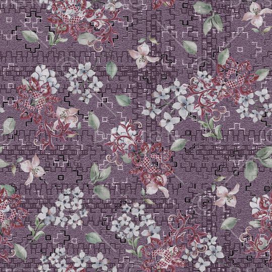 古典花纹印花华亿平台图片