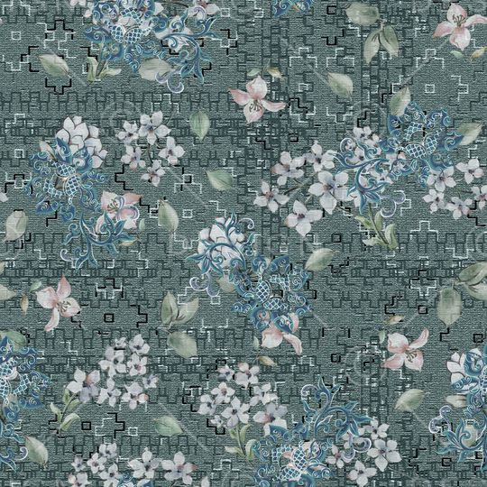 花卉印花华亿平台图片