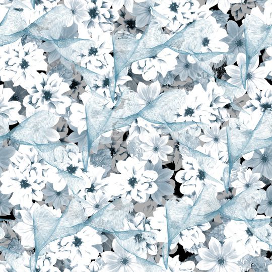 清爽底花卉印花华亿平台图片