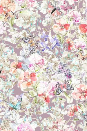 抽象花卉印花华亿平台图片