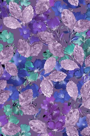 抽象花卉印花华亿平台图片