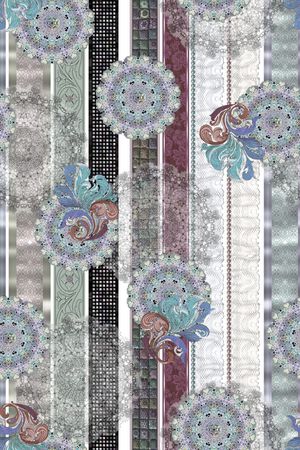 彩色几何印花华亿平台图片