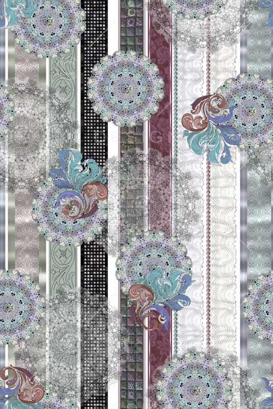 彩色几何印花华亿平台图片