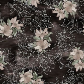 花卉印花华亿平台图片