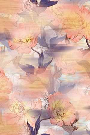 花卉印花华亿平台图片