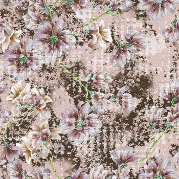 花卉印花华亿平台图片