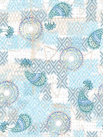 几何印花华亿平台图片