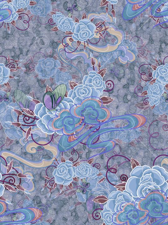 晕染肌理印花华亿平台图片