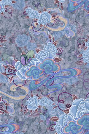 晕染肌理印花华亿平台图片