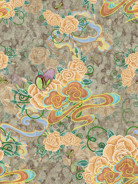 中国风印花华亿平台图片