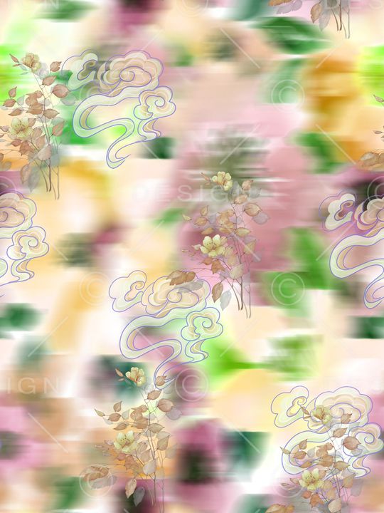 花卉印花华亿平台图片